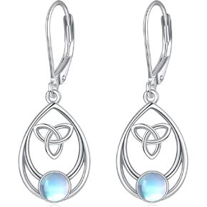 TIGER RIDER Moonstone Earrings for Women 925 Sterling Silver Moonstone Jewelry for Girls Mother in Saudi Arabia