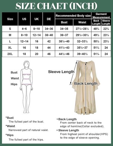 Scarlet Darkness Renaissance Faire Costume Women Off Shouder Long Bell Sleeve High Low Dress in Kuwait