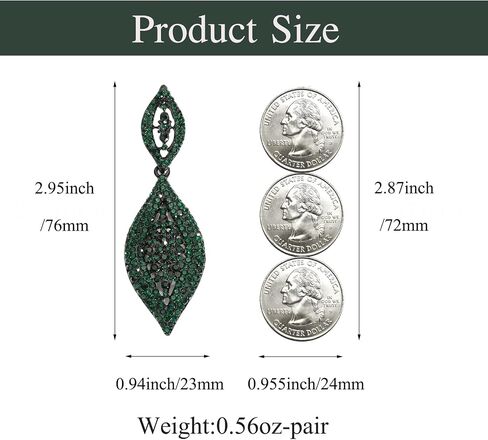 VANGETIMI Fashion Rhinestone Crystal Wedding Earrings for Women Bridal Bridesmaid Long Leaf Chandelier Teardrop Dangle Earrings Jewelry in Kuwait