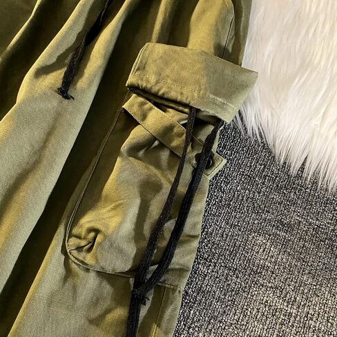 Cargo Pants Women Baggy Y2K Streetwear Cotton Solid Vintage Loose Fit with Pockets Palazzo in Saudi Arabia