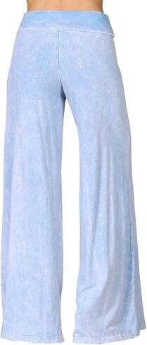 HEYHUN Womens Casual Tie Dye Solid Wide Leg Bottom Boho Hippie Lounge Palazzo Pants S-3XL in Kuwait