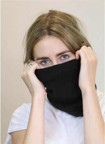 PODALOA 12 Pieces Fleece Neck Warmer For Women Men, Winter Neck Gaiter Skiing Windproof Face Scarf Covering in Kuwait