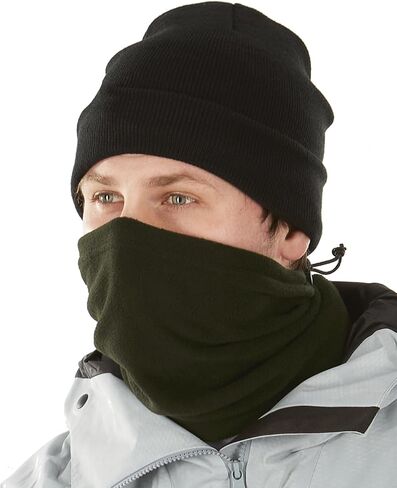 PODALOA 12 Pieces Fleece Neck Warmer For Women Men, Winter Neck Gaiter Skiing Windproof Face Scarf Covering in Kuwait