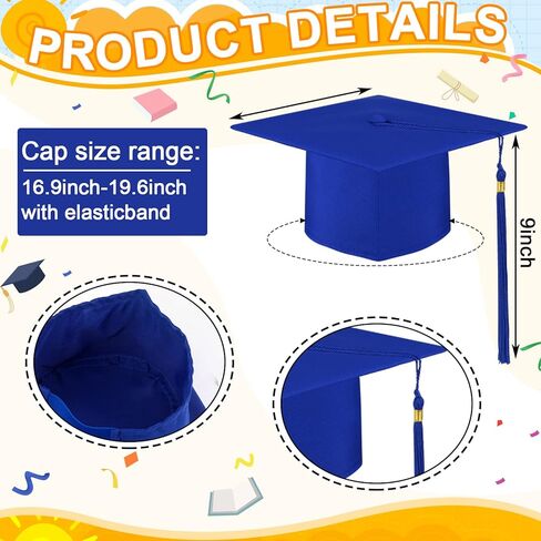 Unittype 24 Pcs Preschool Graduation Gown Graduation Cap with Tassel Graduation Stole Stuff Plush Bear for Kids Children in Saudi Arabia