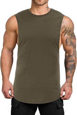 EliteSpirit Mens Muscle Tank Tops 3 Pack Quick Dry Sleeveless Cut Off Shirts Bodybuilding Gym Workout Shirt in Saudi Arabia