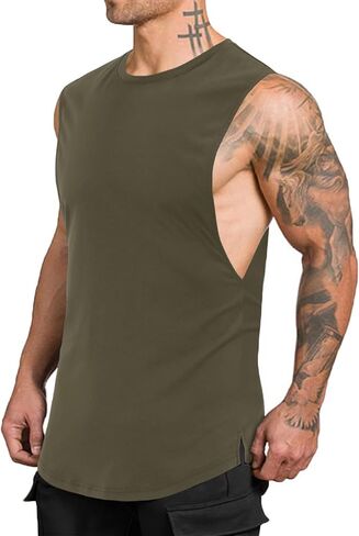 EliteSpirit Mens Muscle Tank Tops 3 Pack Quick Dry Sleeveless Cut Off Shirts Bodybuilding Gym Workout Shirt in Saudi Arabia