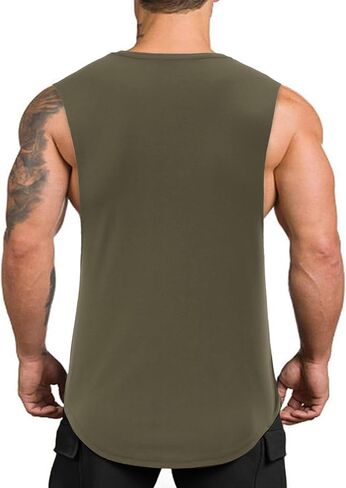 EliteSpirit Mens Muscle Tank Tops 3 Pack Quick Dry Sleeveless Cut Off Shirts Bodybuilding Gym Workout Shirt in Saudi Arabia
