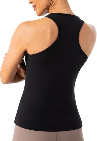 Ukaste Women's Studio Essential Racerback Tank Top Crew Neck Workout Yoga Tops in Kuwait
