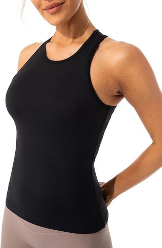 Ukaste Women's Studio Essential Racerback Tank Top Crew Neck Workout Yoga Tops in Kuwait