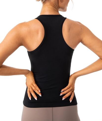 Ukaste Women's Studio Essential Racerback Tank Top Crew Neck Workout Yoga Tops in Kuwait