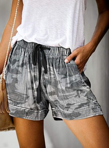 SHETARI Womens Comfy Shorts Drawstring Elastic Waist Pocketed Shorts Casual Summer Shorts for Women in Saudi Arabia