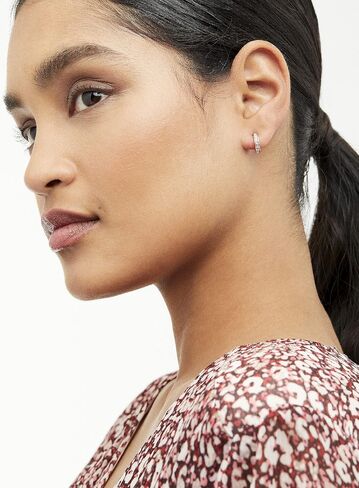 Ted Baker Seenita Nano Hoop Huggie Earrings - Rose Gold, Gold or Silver Tone Options in Kuwait