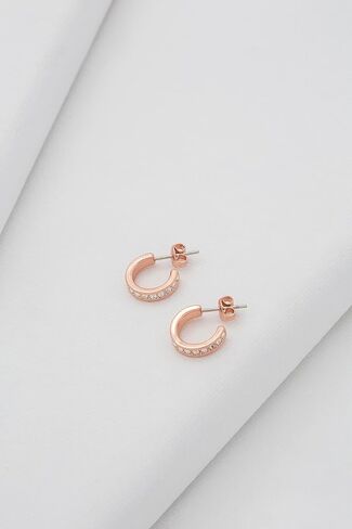 Ted Baker Seenita Nano Hoop Huggie Earrings - Rose Gold, Gold or Silver Tone Options in Kuwait