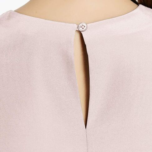 LILYSILK Silk Blouses for Women Short Sleeve 100 Pure Mulberry 22 Momme Ladies Silk Tops Button Slit Back Closure in Kuwait