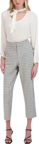 BCBGeneration Women's Straight Leg Cropped Pant Waistband Side Slit Pockets Tapered Trouser in Saudi Arabia