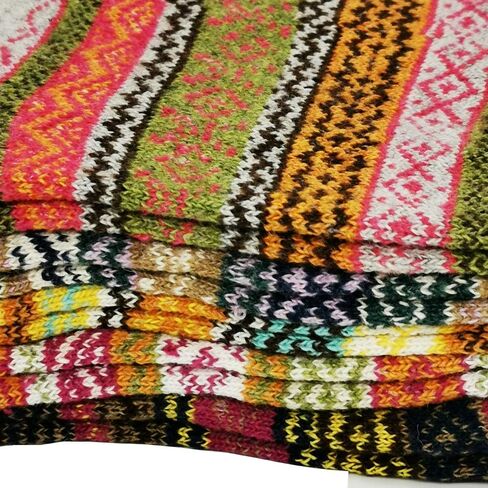 Yannik Women's 5 Pair Pack Vintage Style Cotton Knitting Wool Winter Crew Socks in Saudi Arabia