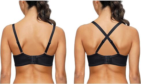 Plusfreeee Women's Push Up Thick Heavy Padded Comfort Support Add 2 Cup Plunge Underwire Bra in Saudi Arabia