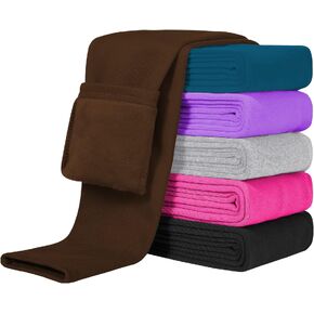 Witwot Girls Winter Pants Kids Toddler Thermal Warm Fleece Lined Leggings 3-14Y