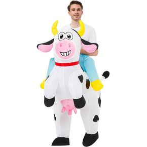 زي KOOY القابل للنفخ للبالغين، زي راكب البقر للبالغين، أزياء الهالوين للرجال/النساء، أزياء النفخ in Kuwait