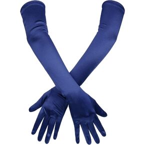 LUTER Long Elbow Satin Gloves, Elegant Long Gloves 21" Stretchy 1920s Opera Gloves for Women, Evening Party Gloves in Kuwait