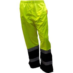 New York Hi-Viz Workwear WP0211 Insulated thermal lined Waterproof Rain Pants Over Trousers (Orange, Medium)