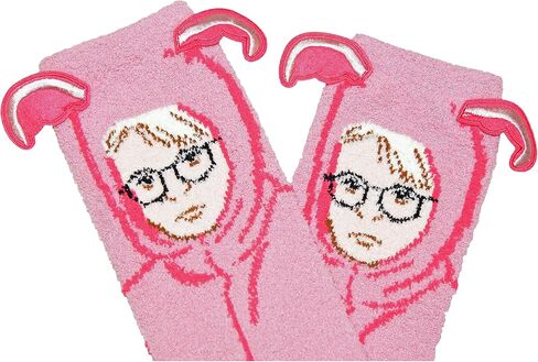 Hyp A Christmas Story Ralphie في بدلة أرنب وردي، جوارب ناعمة غامضة مع آذان مطرزة in Saudi Arabia