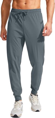 G Gradual Men's Joggers Pants with Zipper Pockets Stretch Athletic Sweatpants for Men Workout Jogging Running in Kuwait