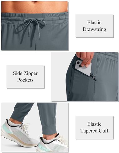 G Gradual Men's Joggers Pants with Zipper Pockets Stretch Athletic Sweatpants for Men Workout Jogging Running in Kuwait