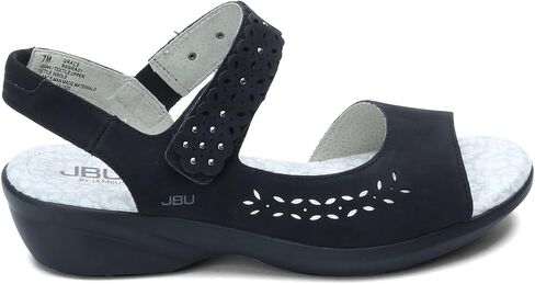 JBU Womens Grace Athletic Sandals Casual Low Heel 1-2" - Black in Kuwait