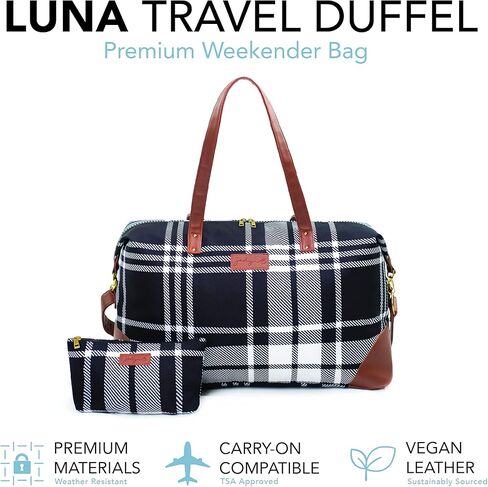 حقيبة جادين لونا النسائية لعطلة نهاية الأسبوع وحقيبة السفر، سعة كبيرة 37 لتر in Kuwait