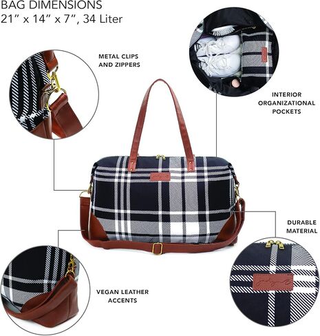 حقيبة جادين لونا النسائية لعطلة نهاية الأسبوع وحقيبة السفر، سعة كبيرة 37 لتر in Kuwait