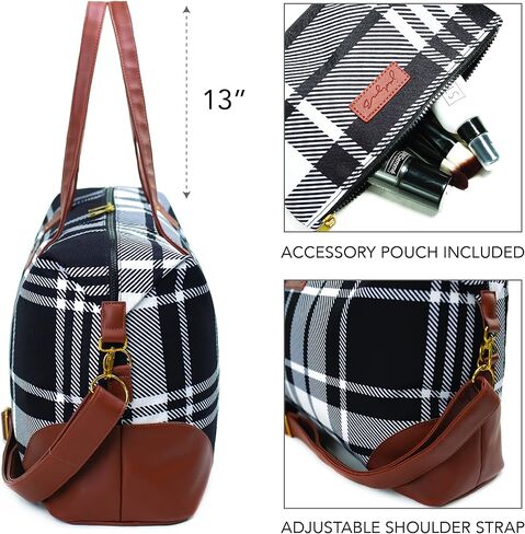 حقيبة جادين لونا النسائية لعطلة نهاية الأسبوع وحقيبة السفر، سعة كبيرة 37 لتر in Kuwait