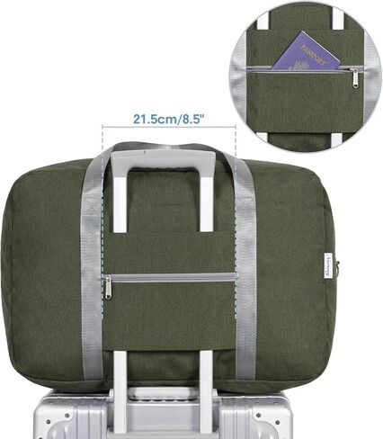 For Spirit Airlines Personal Item Bag 18x14x8 Foldable Travel Duffel Bag Underseat Carry on Luggage for Women and Men 30L (Black) in Kuwait
