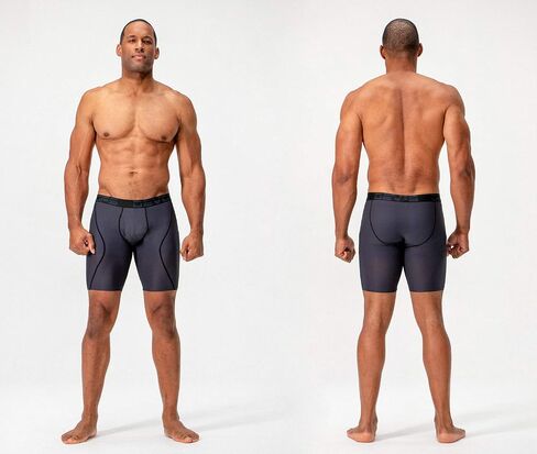 DEVOPS Men's Perfomance Cool Dry Mesh Underwear Boxer Trunk 6-inch Brief (3 Pack) in Kuwait