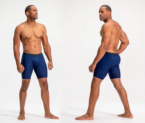 DEVOPS Men's Perfomance Cool Dry Mesh Underwear Boxer Trunk 6-inch Brief (3 Pack) in Kuwait