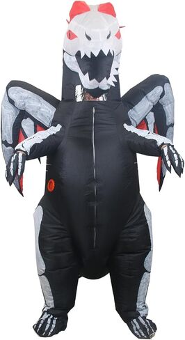 زي الديناصور القابل للنفخ من MH ZONE للبالغين، أزياء الهالوين المضحكة، أزياء خيالية in Kuwait