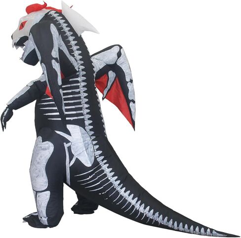 زي الديناصور القابل للنفخ من MH ZONE للبالغين، أزياء الهالوين المضحكة، أزياء خيالية in Kuwait