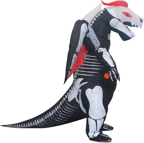 زي الديناصور القابل للنفخ من MH ZONE للبالغين، أزياء الهالوين المضحكة، أزياء خيالية in Kuwait