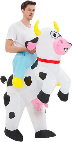 زي KOOY القابل للنفخ للبالغين، زي راكب البقر للبالغين، أزياء الهالوين للرجال/النساء، أزياء النفخ in Kuwait