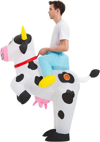 زي KOOY القابل للنفخ للبالغين، زي راكب البقر للبالغين، أزياء الهالوين للرجال/النساء، أزياء النفخ in Kuwait