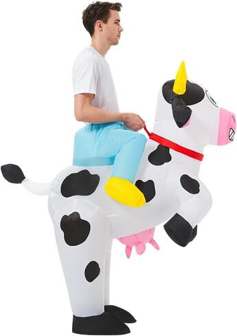 زي KOOY القابل للنفخ للبالغين، زي راكب البقر للبالغين، أزياء الهالوين للرجال/النساء، أزياء النفخ in Kuwait