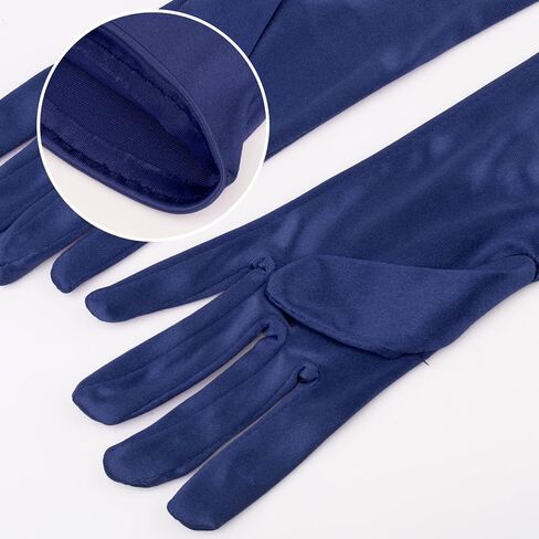 LUTER Long Elbow Satin Gloves, Elegant Long Gloves 21" Stretchy 1920s Opera Gloves for Women, Evening Party Gloves in Kuwait