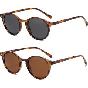 EYLRIM Classic Polarized Round Sunglasses for Women Men Vintage Style Lightweight Circle Frame Sun Glasses in Kuwait