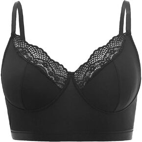 SOLY HUX Bras for Women Plus Size Contrast Lace Wireless Bra Bralettes Everyday Bralette in Kuwait