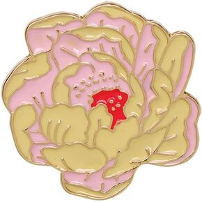 Fist Red Rose Peony White Gardenia Flowers Brooches and Pins for Couple Romantic Gift