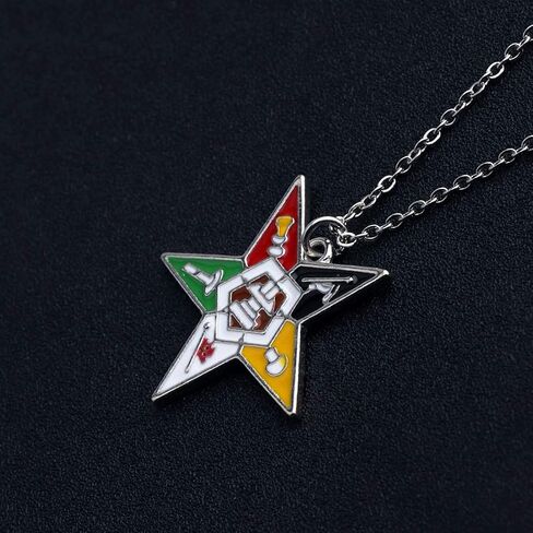 POTIY OES Symbol Jewelry Order of The Eastern Star Necklace OES Sorority Earrings Gift for Women Girls in Saudi Arabia