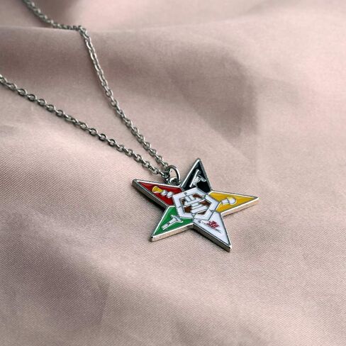 POTIY OES Symbol Jewelry Order of The Eastern Star Necklace OES Sorority Earrings Gift for Women Girls in Saudi Arabia