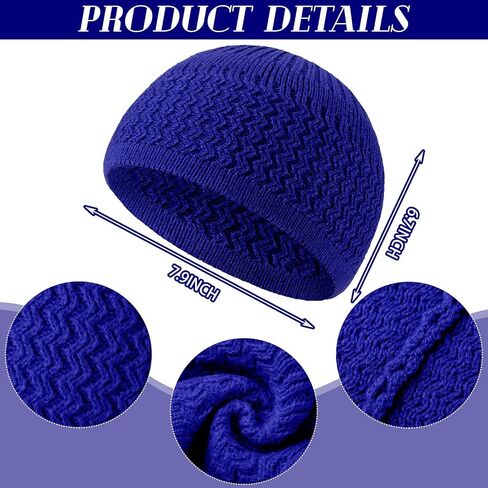 Mepase 12 Pieces Knit Kufi Hats Kufi Beanie Hat Skull Caps for Men Women Muslim Helmet Liner Breathable Ramadan Crochet Cap in Saudi Arabia