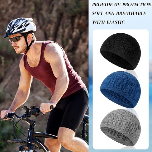 Mepase 12 Pieces Knit Kufi Hats Kufi Beanie Hat Skull Caps for Men Women Muslim Helmet Liner Breathable Ramadan Crochet Cap in Saudi Arabia