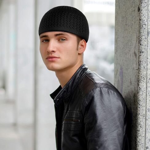 Mepase 12 Pieces Knit Kufi Hats Kufi Beanie Hat Skull Caps for Men Women Muslim Helmet Liner Breathable Ramadan Crochet Cap in Saudi Arabia